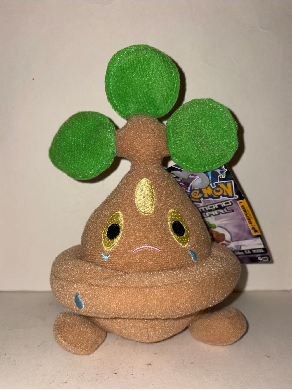 Pokémon Diamond and Pearl Bonsly Plush Stuffed Animal 6.5 Inches Tall NWT